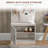 Rustic Hall Tree With Shoe Storage Bench, Entryway Bench With Coat Rack, Accent Coat Tree With Storage Shelves For Hallway, Mudroom Wood Grain