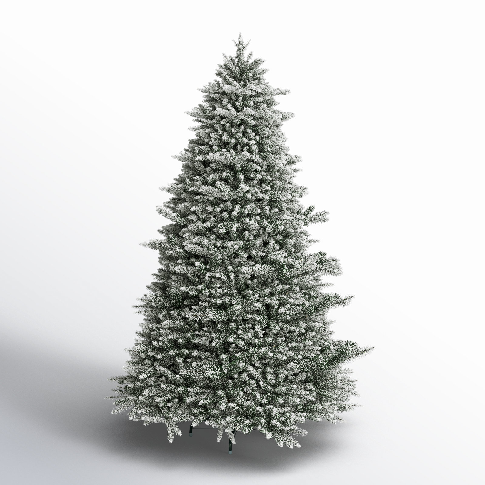 Melisande Pre-Lit Flocked Pine Christmas tree, 9'