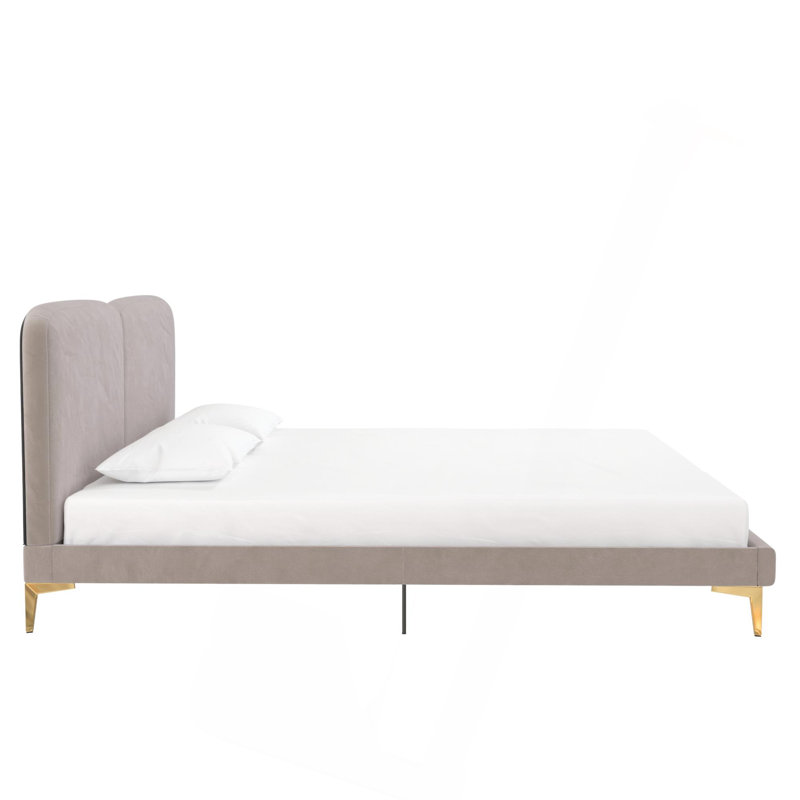 Lit tapissier Coco, Taupe