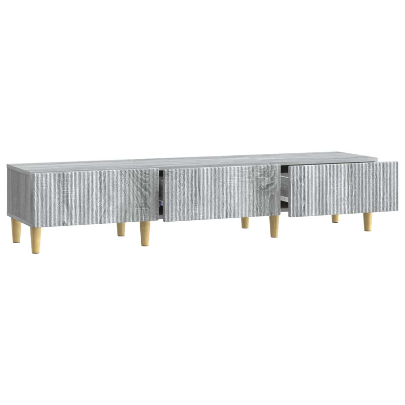 TV Stand, 30cm H x 147cm L x 34.5cm W, Grey Sonoma