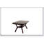 Élégante table de salle à manger en bois massif avec tablettes et 6 chaises d'appoint, finition espresso pour les salles à manger modernes