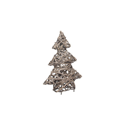 Wicker Antique Wash Table Top Christmas Tree
