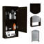 Armoire à pharmacie Mariana, une tablette extérieure, miroir à une porte et deux tablettes internes - noir-724237506