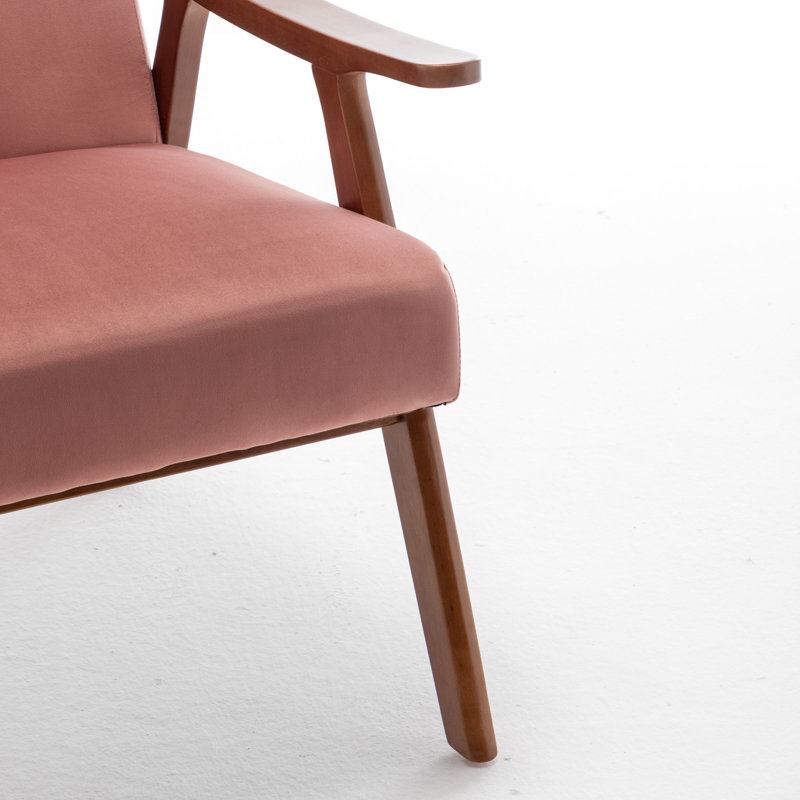 Chaise de style Mid-Century moderne avec structure en bois massif
