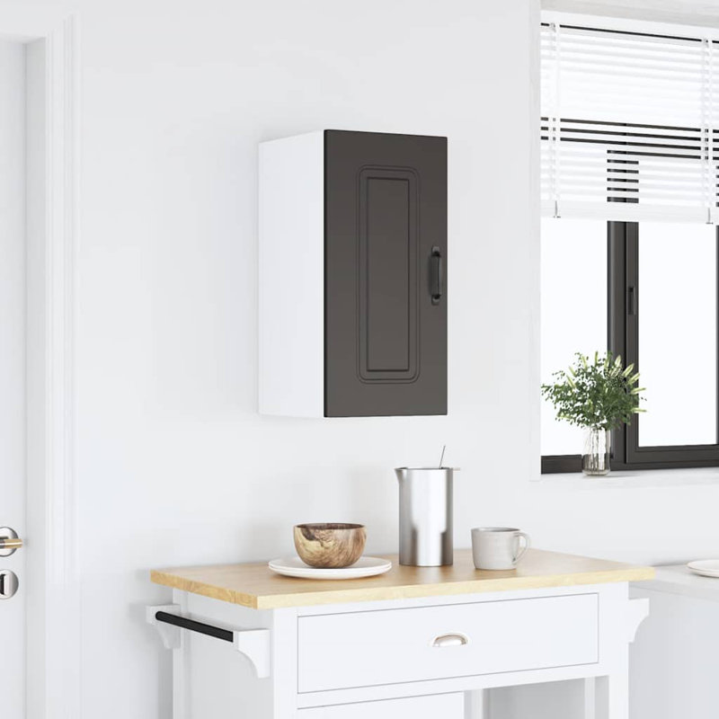 vidaXL Kitchen Wall Cabinet Engineered wood Medium, Black