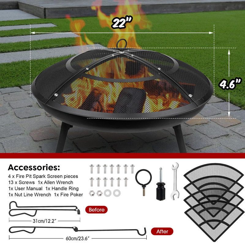 4 lb. 22 " Fire Pit Lid