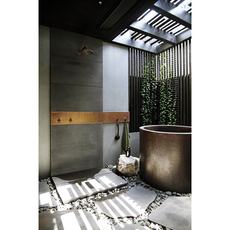 45" Hammered Copper Japanese Style Soaker Bathtub