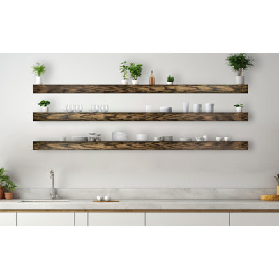 Emerald Lee 3 Piece Oak Floating Shelf
