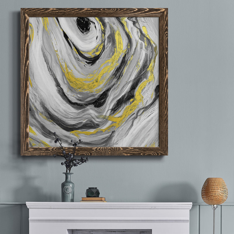 Transparent Opposites II - cadre photo, impression sur toile, Cadre noyer, H 27,5 po x l 27,5 po x P 1,5 po