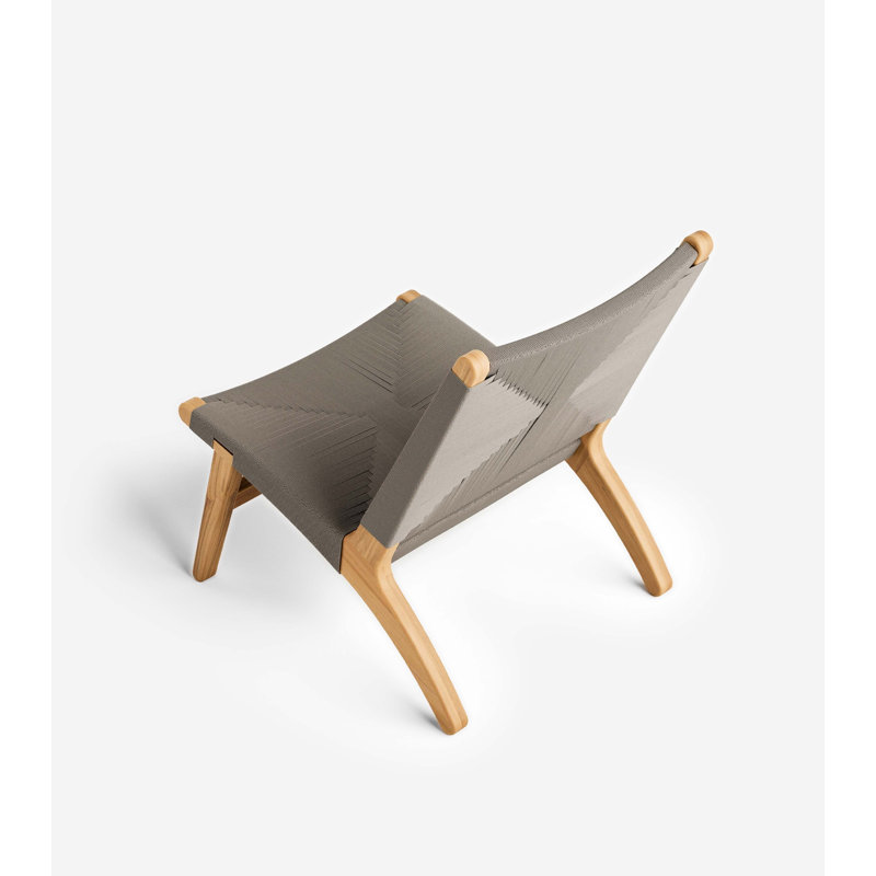 Masaya Lounge Chair, Natural / Taupe Cross Braided Cord