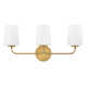 Fitz 3 Light Frosted Dimmable Vanity Light