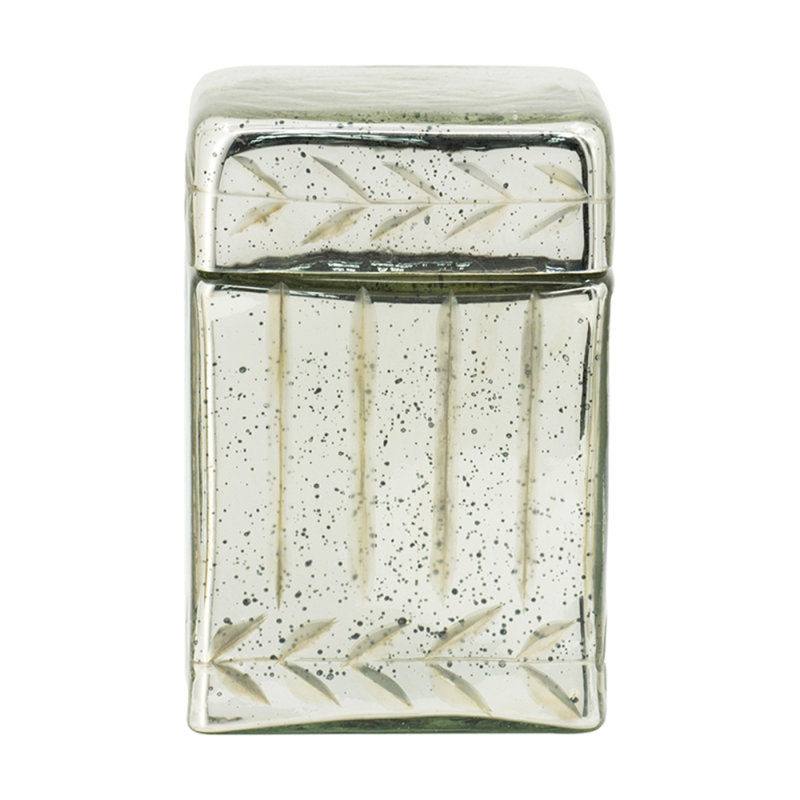 Boîte de rangement décorative en verre D4.9X6.1 "