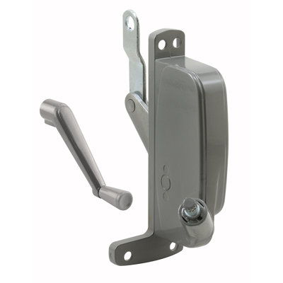 Opérateur de fenêtre pour auvent, droite, finition en émail de couleur aluminium (paquet de 1)