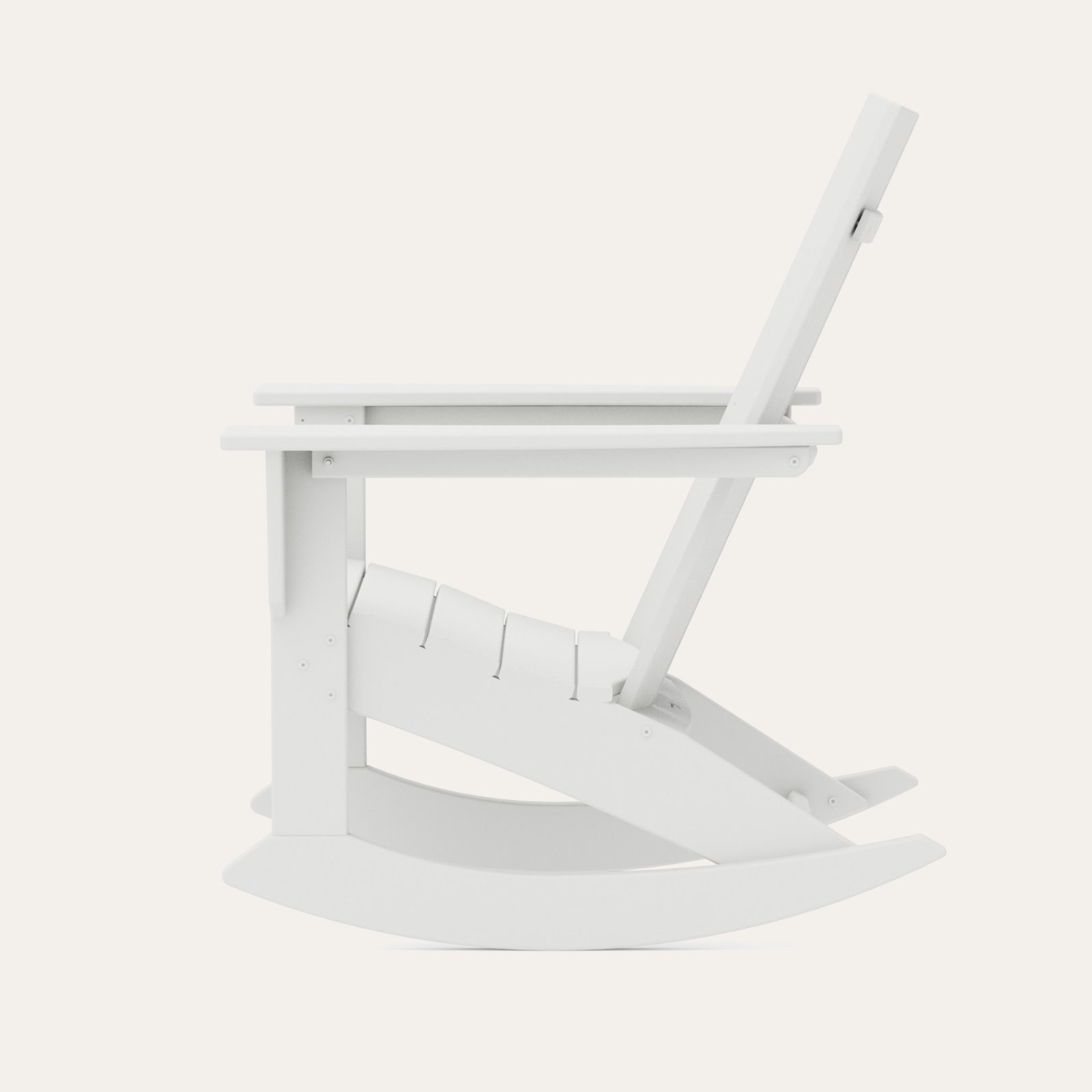 POLYWOOD® Modern Rocking Adirondack Chair, White