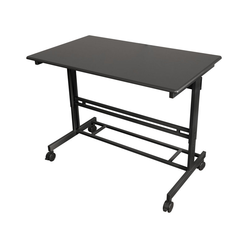 Bureau debout à hauteur réglable Zarella, Noir, H 42,75 po x l 47,25 po x P 28,5 po