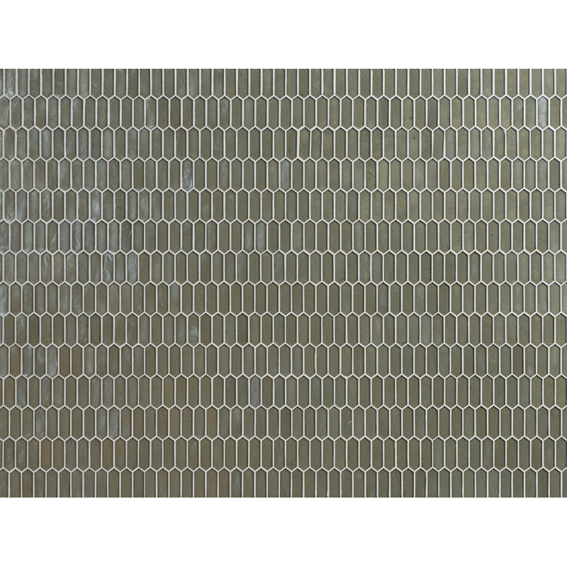 Rietto Spire 10 in. x 12 in. Glossy Glass Mosaic Wall Tile, Cresta Dusk