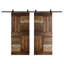 Porte de grange double à panneaux en bois S Series avec trousse de quincaillerie d'installation-70366748-70366747