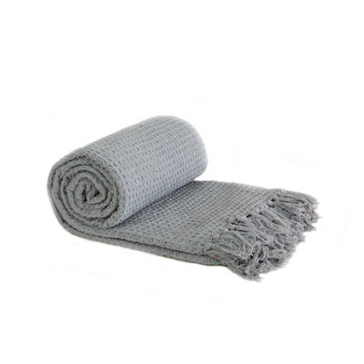 Vitela Geometric Blanket with Fringe