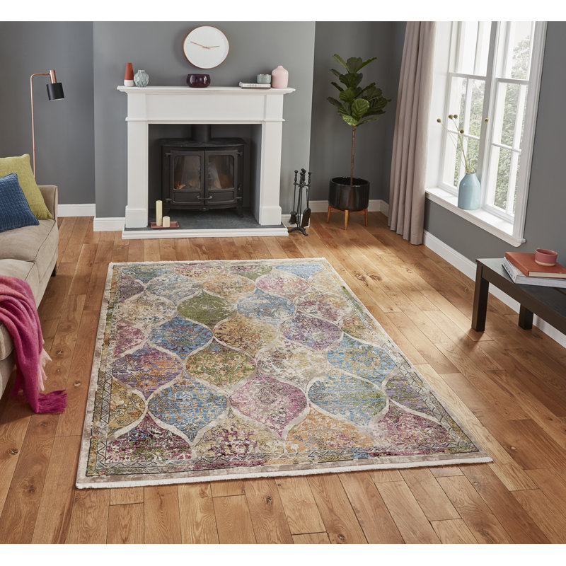 Kelli area rug Machine Woven Rectangle Multi coloured, Rectangle 120 x 170cm