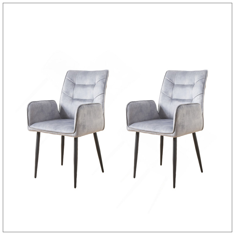 Ensemble de chaises de salle à manger 2 pièces Modern, Gris