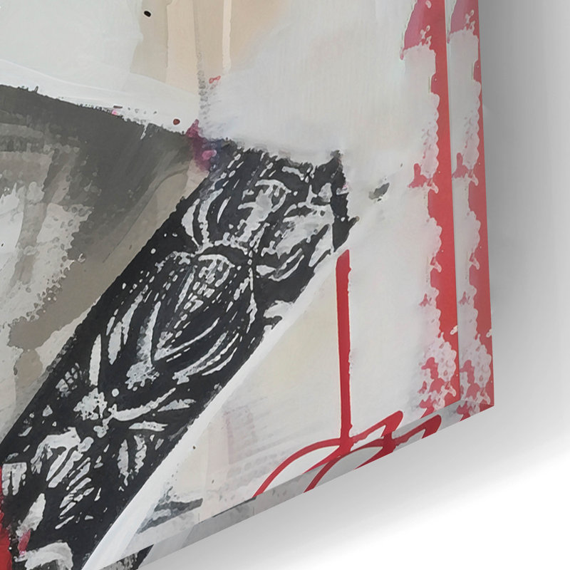 Art mural en verre épique «Queen Of Hearts» par Andreas Magnusson, H 16 po x l 12 po x P 0,13 po