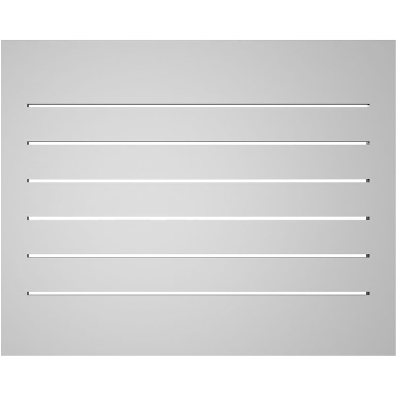 Évent à pignon fonctionnel en uréthane rectangulaire à fixation en surface, brun clair apprêté, H 24 po x l 30 po x P 1,5 po