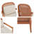 Mid-Century Modern Accent Chair Set - Walnut Frame with Rattan Backrest & Plush Cushions-1238149449