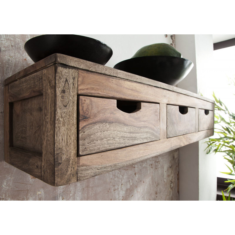 Nature Rosewood Solid Wood Floating Shelf