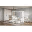 Lit plateforme à baldaquin avec lit gigogne et trois tiroirs de rangement, beige-810730999