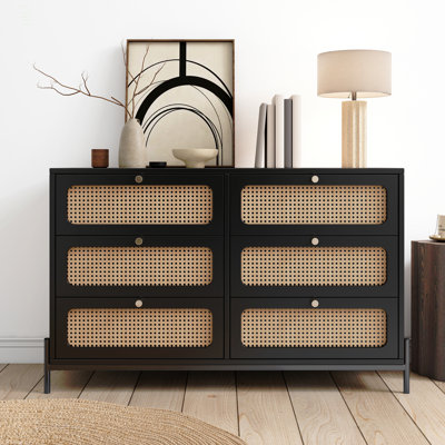 black dresser with cane webbing 59x15x26 in Wicker/Rattan Dressers & Chests You'll Love verymerryshoesale2023 chic aesthetic to a Vipchrono Morilee - 31247 | Size:40H