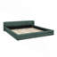 Très grande base de lit rembourrée avec tissu épais, cadre de lit rembourré confortable, tissu chenille, avec tête de lit-1774967794