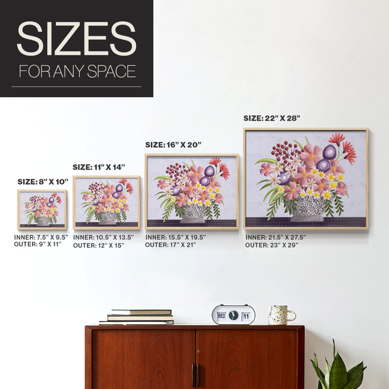 «Snappy Bouquet II», reproduction encadrée, H 16 po x l 20 po, Naturel