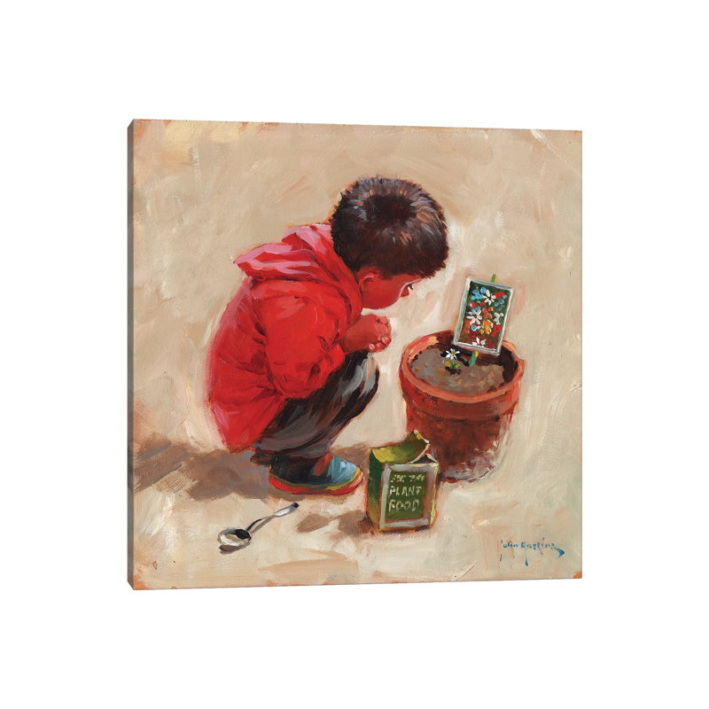 The Patient Gardener by John Haskins - Wrapped Canvas Painting, 93.98 cm H x 93.98 cm W x 3.175 cm D