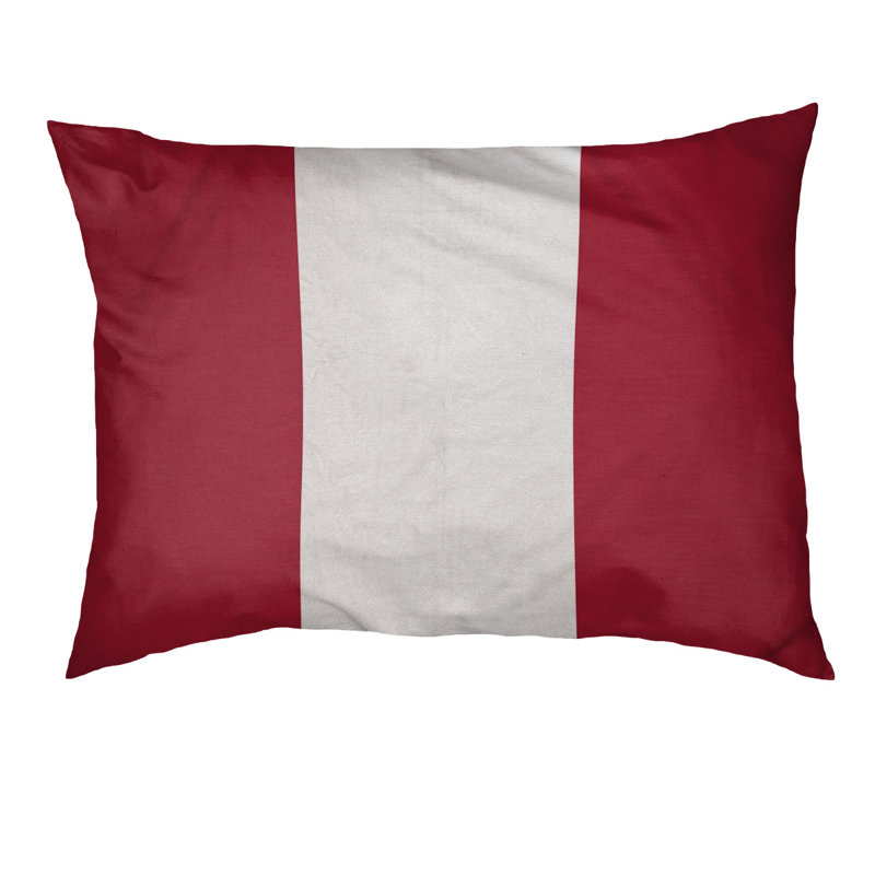 Coussin d'intérieur New York, Petit (l 28 po x P 18 po x H 6 po), Rouge / blanc