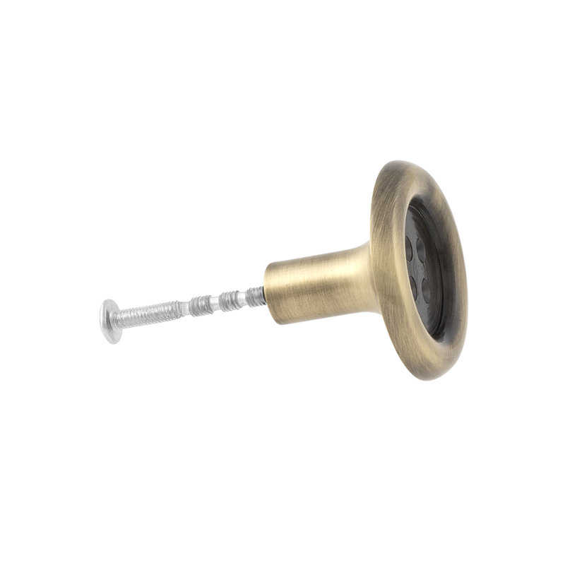 Dritz Brass Button Knob, Antique Brass