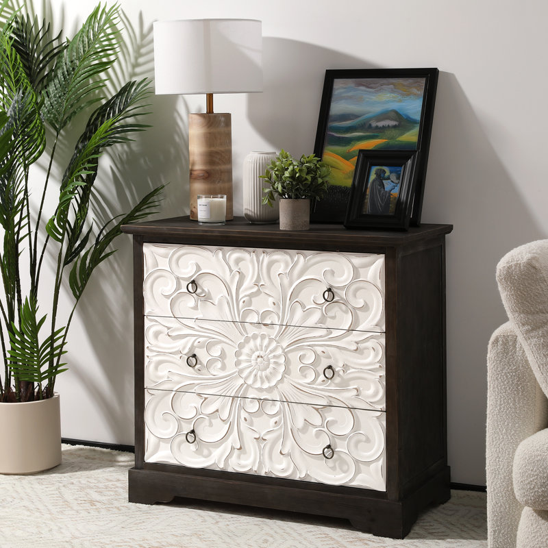 3 Drawer Dresser, 32" Wide Accent Chest