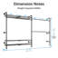  Portemanteau mural extensible F2 Pro pour vêtements suspendus, portemanteau robuste avec tablettes, système de garde-robe mural, ensemble de garde-robe noir