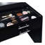 Coiffeuse noire laquée avec miroir et tabouret-1321399528