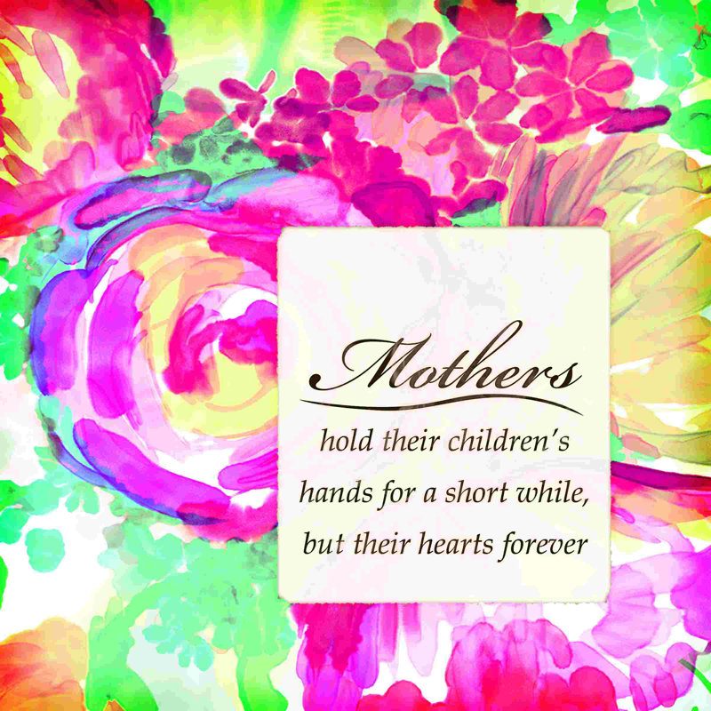 «Mothers Hold», art textuel sur toile tendue, H 12 po x l 12 po