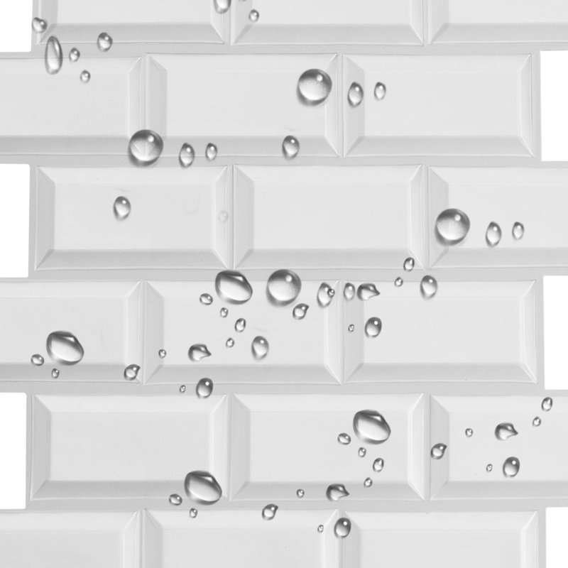 Wallpaper Tile, White, 30cm L x 30cm W