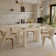 Luxe Creamy Dining Table with Roman Column Legs