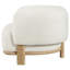 Fauteuil d'appoint ivoire / naturel à dossier demi-tonneau