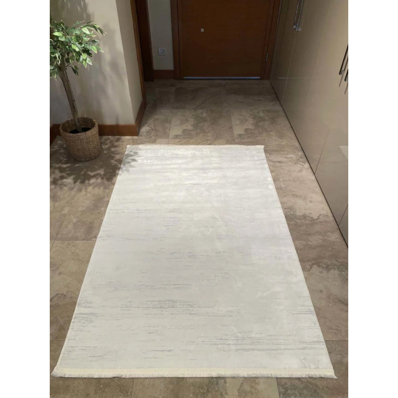 Tapis en coton Landree avec envers antidérapant, Rectangle 5 pi 3 po x 8 pi 10 po