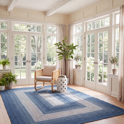 Tapis intérieur / extérieur à rayures Emeryville Performance