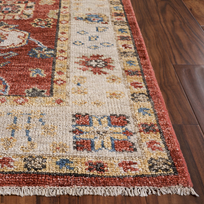 Samarkand 170 Area Rug In Beige / Rust, Rectangle 6' x 9'