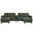 Modern U-shaped Sectional With Movable Storage Ottomans, Multifunctional Console, Bluetooth Speakers And Led Lights-1902219210