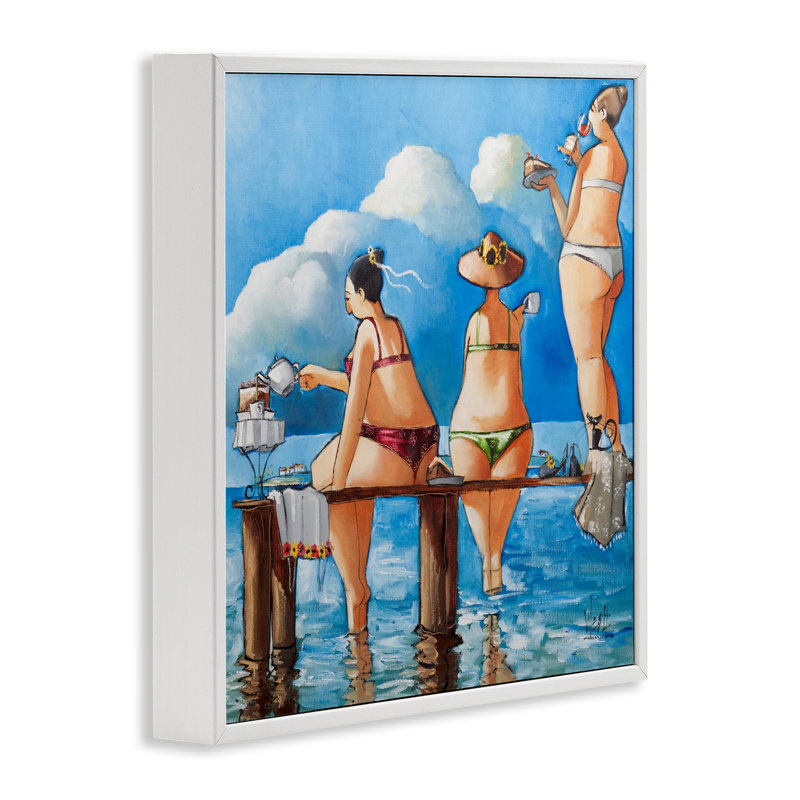 «Tea Break On The Jetty», estampe numérique, design par Ronald West, H 17 po x l 17 po