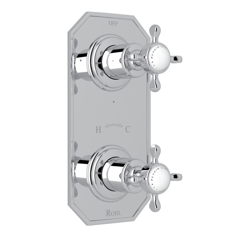 Edwardian™ 1/2" Thermostatic Trim with Diverter, Polished Chrome