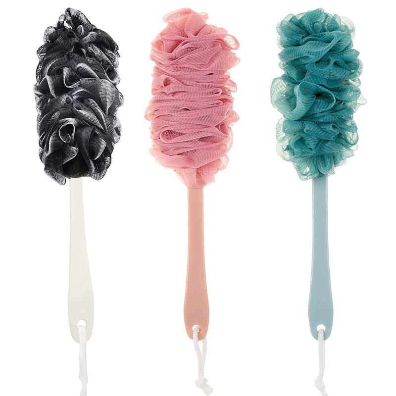 3 Pack Long Handled Loofah Back Scrubber