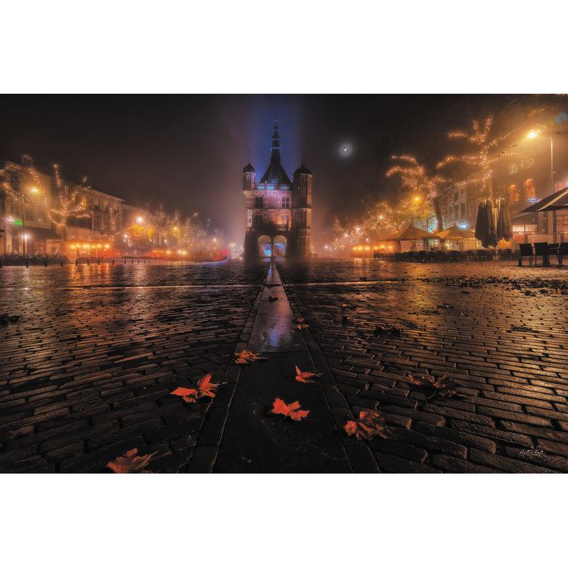 Deventer In De Mist, H 8 po x l 12 po, Non, Toile tendue